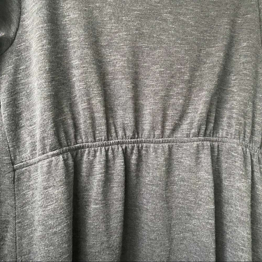 068. Gray Front Drape Open Sweater - Picture 5 of 7